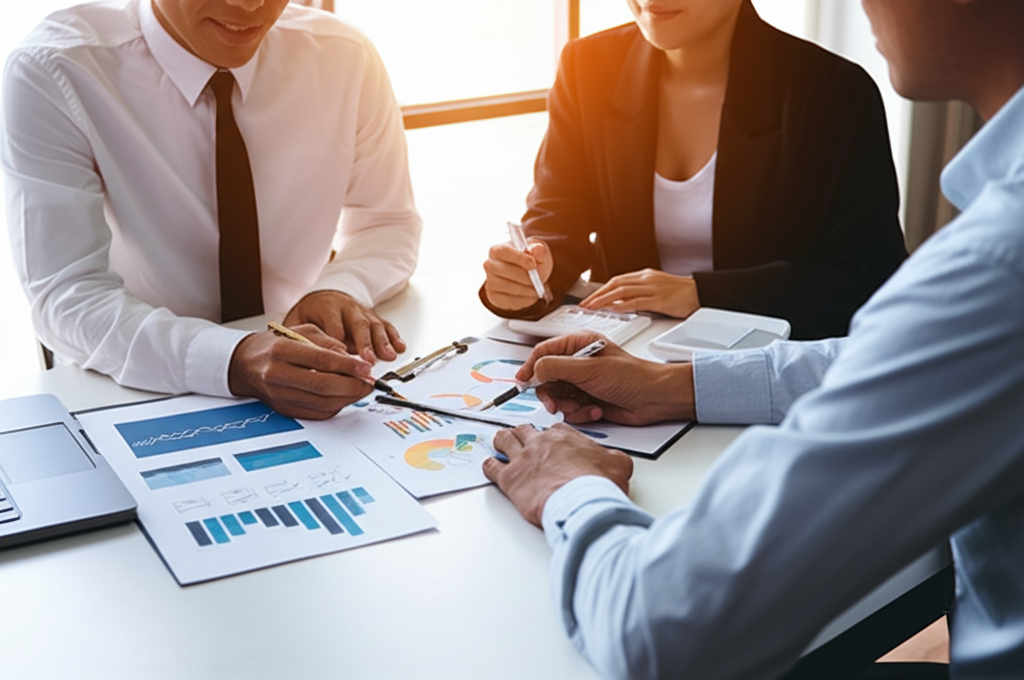 Professional financial planning session with advisor