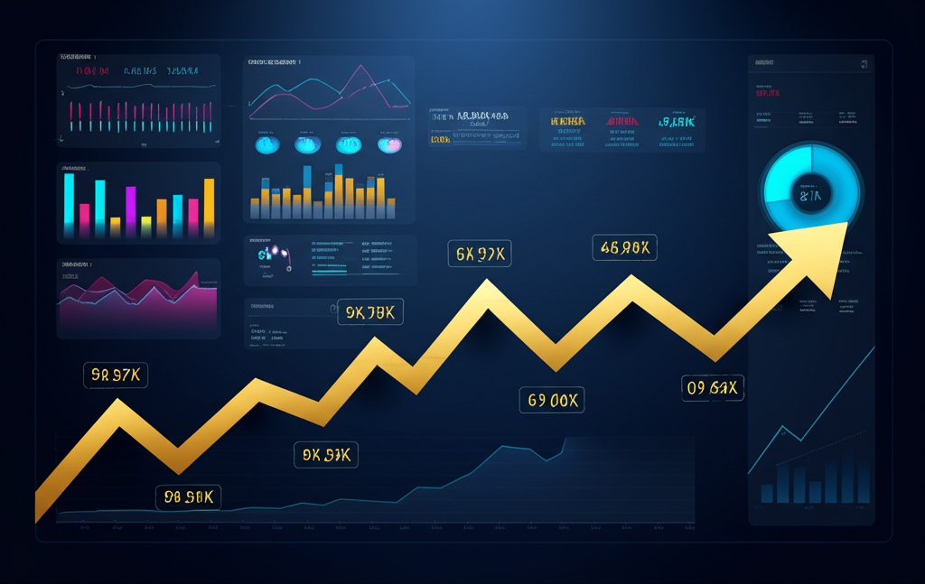 Investment growth chart showing financial performance