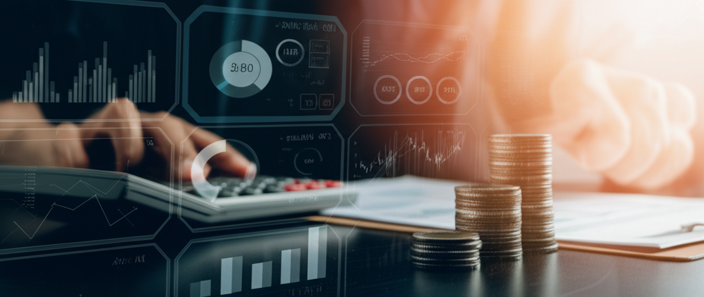 Wealth management concept with financial tools